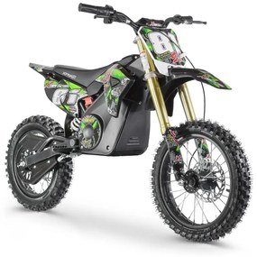 Moto cross criança elétrica 1300W 14-12 Verde