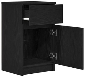 Mesa de cabeceira 39x35x65 cm derivados de madeira preto