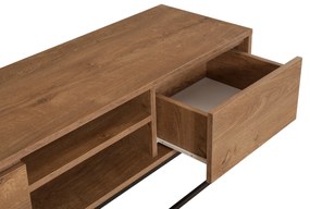 Móvel para TV Rodez – Nogueira e Preto – 140x50x40 cm