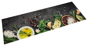 Tapete de cozinha lavável 60x180 cm veludo padrão especiarias