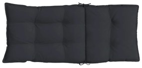 Almofadões p/ cadeira encosto alto 2 pcs tecido oxford preto