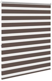 Estore de rolo 140 x 175 cm, linhas de zebra / Café