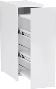 HOMCOM Armário estreito para banheiro, armário de chão com gaveta profunda, armário de banheiro independente, painel de partículas, branco | Aosom Portugal