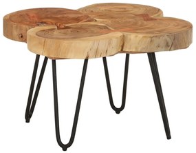 Mesa de centro 4 troncos 36 cm madeira de acácia maciça