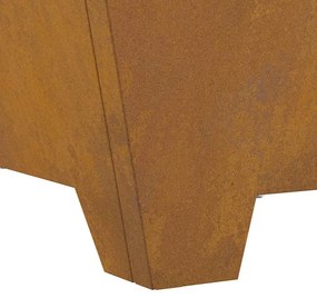 Fogueira vidaXL Quadrada 60x60x30 cm Aço Envelhecido