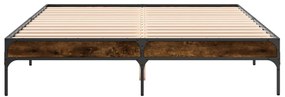 Estrutura de cama 160x200 cm derivados madeira/metal