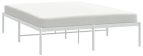 Estrutura de cama 140x190 cm metal branco