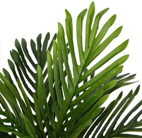 Planta de palmeira artificial 9 folhas 70 cm verde