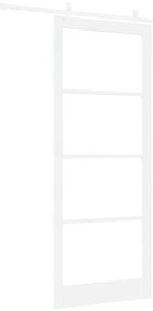 Conjunto de Porta Deslizante vidaXL com Hardware Branco 93x232 cm Made