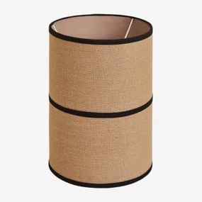 Abajur Em Juta E Algodão Olinda Preto & Ø25 Cm - Sklum