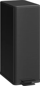 HOMCOM Lixeira 20L, Tampa Soft-Close, Compartimento para Desodorizante, À prova de Impressões Digitais, Aço Inoxidável, Preto | Aosom Portugal