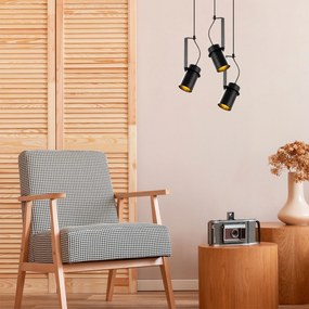 Candeeiro Chandelier Spot – Preto – 40 x 40 cm