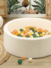 Piscina de bolas em peluche multicolor