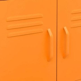 Armário de arrumação aço 60x35x56 cm laranja