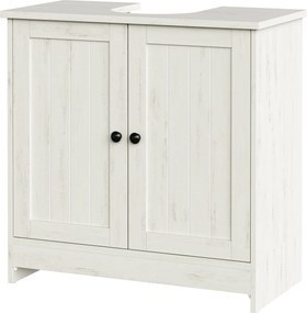 Armário para lavatório (NÃO INCLUIDO) 30 x 60 x 61,2 cm (, tecnologia «Toolless», montagem ultrarrápida sem ferramentas branco vintage