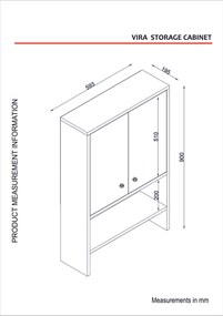 Armário de Casa de Banho Vira – Branco – 59,3x90x19,5 cm | Tribo Home