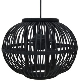 vidaXL Candeeiro suspenso globo 40 W 30x22 cm E27 salgueiro preto