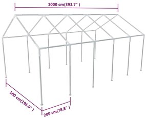 Estrutura de aço para tenda de festa 10 x 5 m