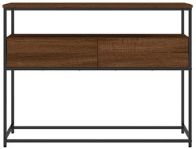 Mesa consola 100x40x75 cm derivados madeira carvalho castanho