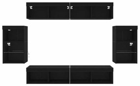 Prateleira Flutuante vidaXL 2 pcs Carvalho Preto 40x28,5x40 cm Madeira