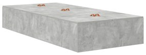 Cama de Armazenamento Cinza Concreto 90x200 cm