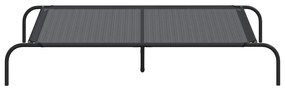 Cama para cães elevada 130x80x20 cm Textilene e aço preto