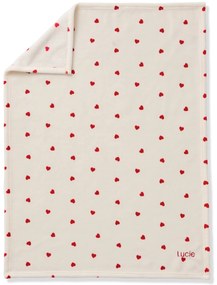 Manta estampada em tecido polar vermelho estampado