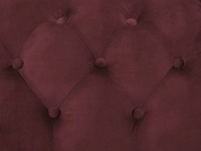 Sofá de 3 lugares em veludo vermelho escuro SOTRA Beliani