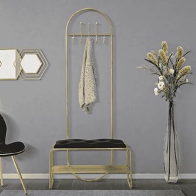 BANCO COM CABIDES 80X38,5X180 CM DOURADO E PRETO