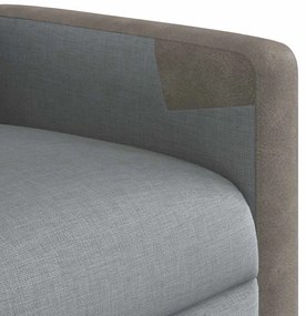 Poltrona de massagens reclinável tecido cinzento-claro