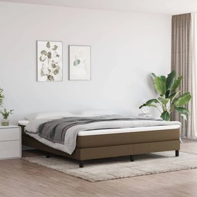 vidaXL Colchão de molas ensacadas 160x200x20 cm tecido castanho-escuro