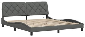 Estrutura de cama com LED sem colchão 180x200 cm tecido