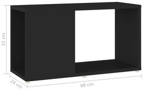 Móvel de TV 60x24x32cm contraplacado preto
