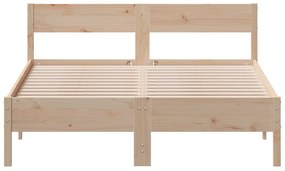 Cama sem colchão 140x190 cm madeira de pinho maciça
