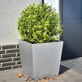 Vaso/floreira de jardim 2 pcs 50x50x50 cm aço galvanizado