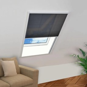 vidaXL Tela anti-insetos plissada para janela alumínio 60x80cm