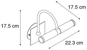 Candeeiro de parede clássico cromado IP44 - Banho 2 arco Design,Moderno