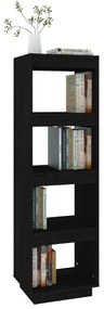 Estante/divisória 40x35x135 cm pinho maciço preto