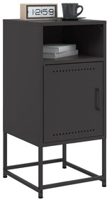 Mesa de cabeceira 36x39x78 cm aço preto