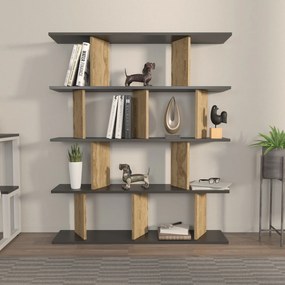 Estante Grace – Preto Carvalho – 120 cm x 141 cm x 24,6 cm