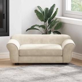 vidaXL Sofá para cães 72x45x30 cm pelúcia cor creme