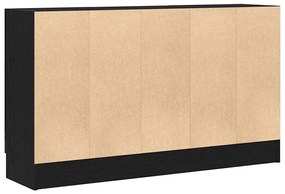 Aparador vidaXL Preto Carvalho 120x30,5x70 cm em Madeira Derivada