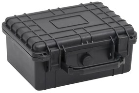 vidaXL Mala de viagem portátil 24x19x11 cm PP preto