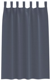 Cortinas opacas 2 pcs Cinzento-escuro 175 x 140 cm Poliéster