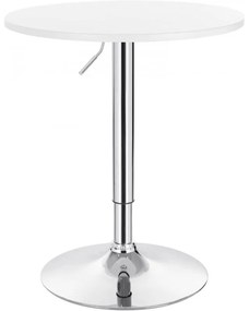 Mesa Bar, Café, Restaurante  Mesa MABEL (TO), regulável em altura, tampo branco, 70 cms de diâmetro