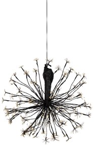 Luminária de Natal suspensa esfera preta 60cm Incl. LED com temporizador IP44 - Nobu