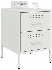 Mesa de cabeceira 36x39x50,5 cm aço branco