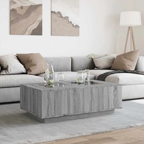 Mesa de centro luzes LED Infinity 116x69x40 cm cinzento sonoma