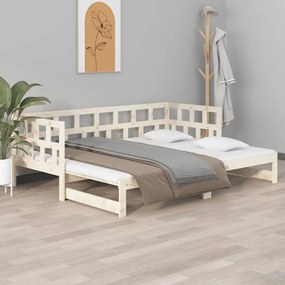 Estrutura sofá-cama de puxar 2x(90x200) cm pinho maciço