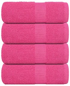 vidaXL Toalhas de bidé FROGN 4 pcs 30x50 cm 360 g/m² rosa